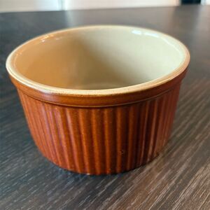 Vintage Pearsons of Chesterfield Brown Stoneware soufflé Ramekin Dish‎